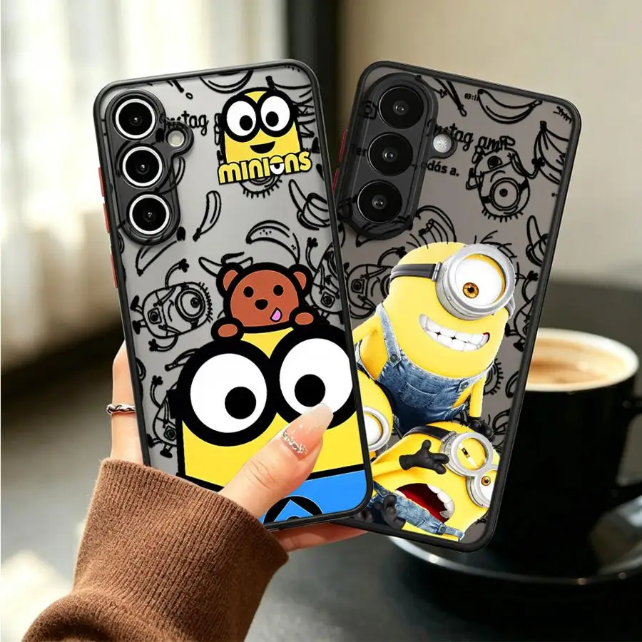 Фото Чехол для Samsung Galaxy A34 A36 A56 A55 A52S A72 A16 A15 A73 A33 A35 A53 A17 A52 A54 A23, чехол для телефона Lovely M-miniones №1