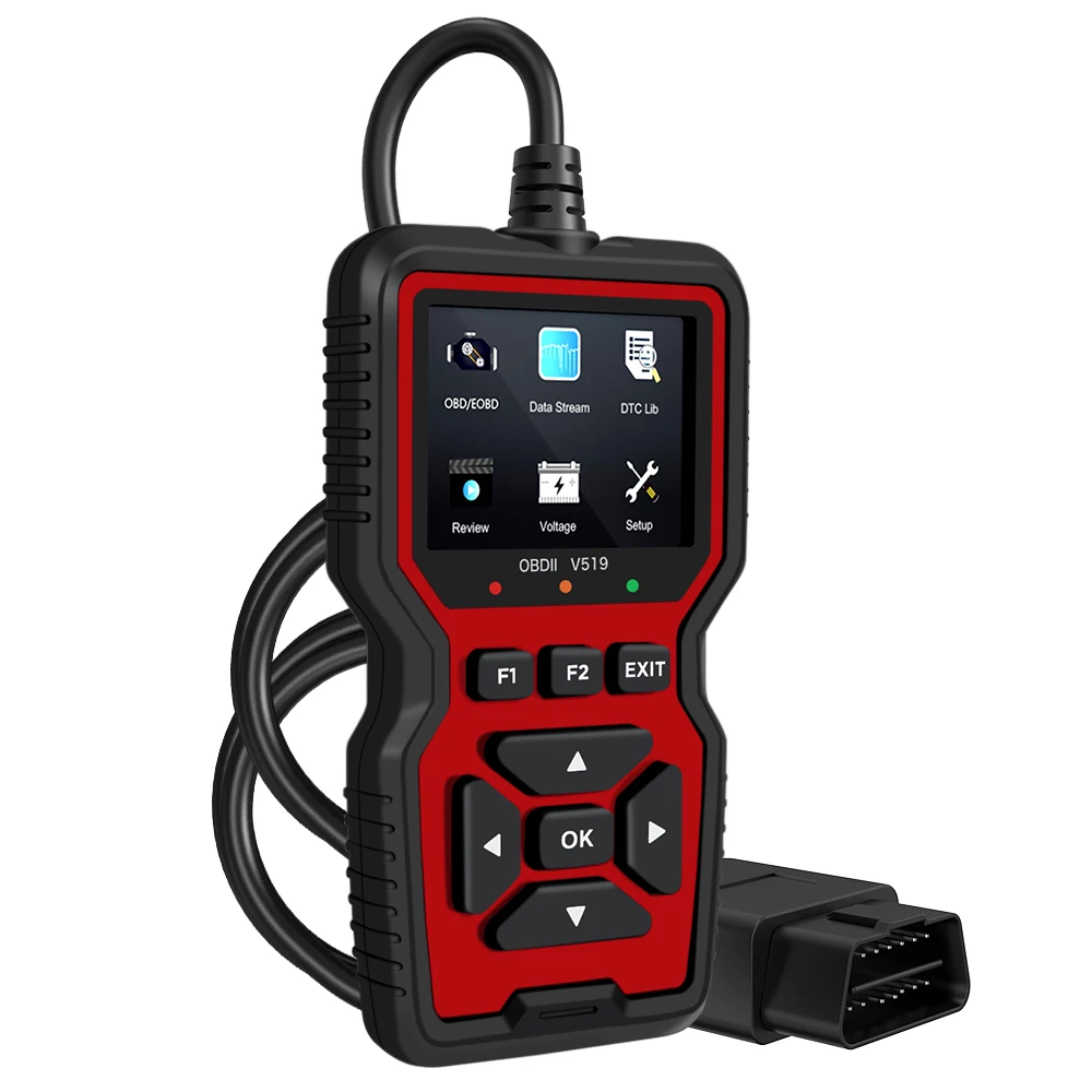 

V519 ELM327 OBD2 считыватель кодов двигателя, считывание данных, автомобильные инструменты для диагностики неисправностей, цифровой автомобильный сканер OBD2