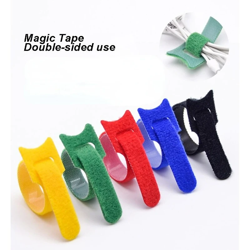 

10-30 шт./съемные кабельные стяжки, пластмассовые застежки на липучке, многоразовые пряжки, набор ремней, клейкая лента для крепления