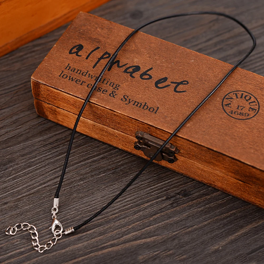 

10 Pcs Bulk Jewelry Waxed Cord Making Black Necklace Cords Line Materials Pendant Clasp Multi-function Necklaces
