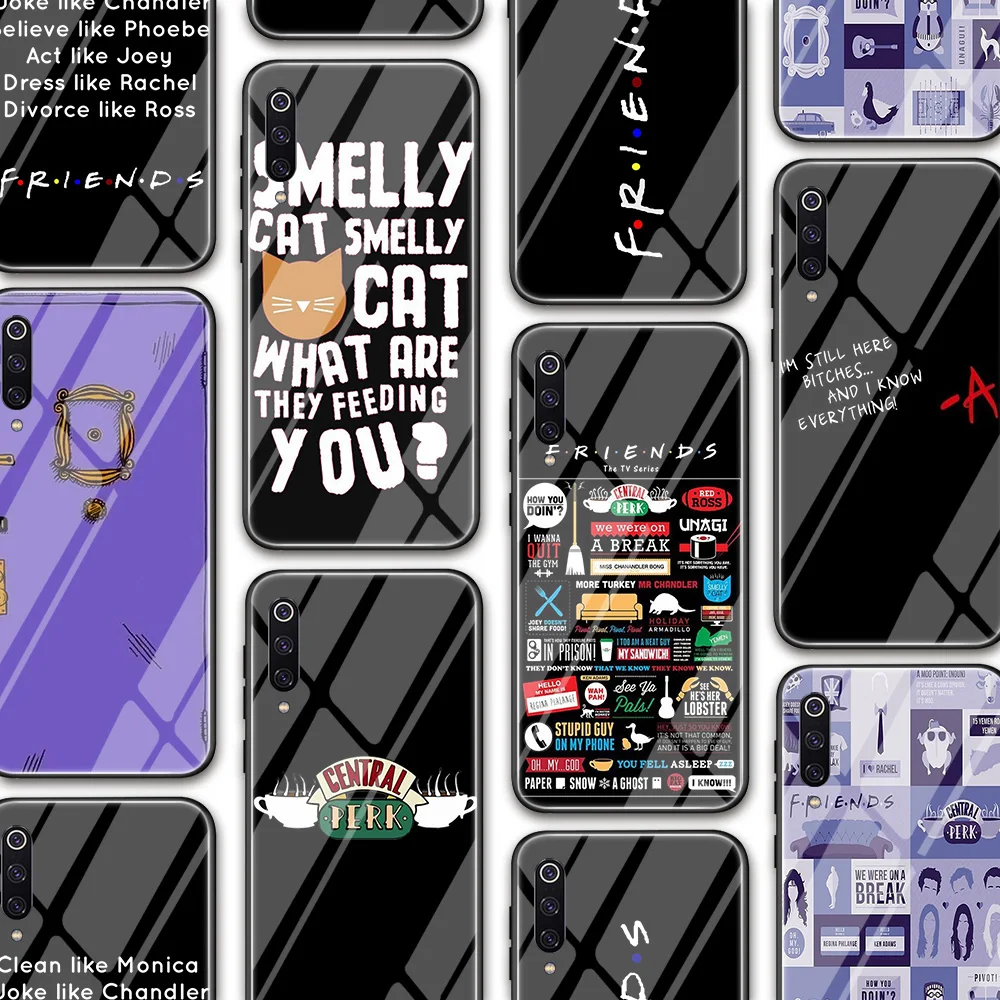 

ciciber Friends TV Glass Case for Xiaomi Redmi Note 8 9 10X 7 8A 10 9S 8T 9T A3 A2 6X 5X Pro Max Mix 2s Lite F1 Funda Coque Case