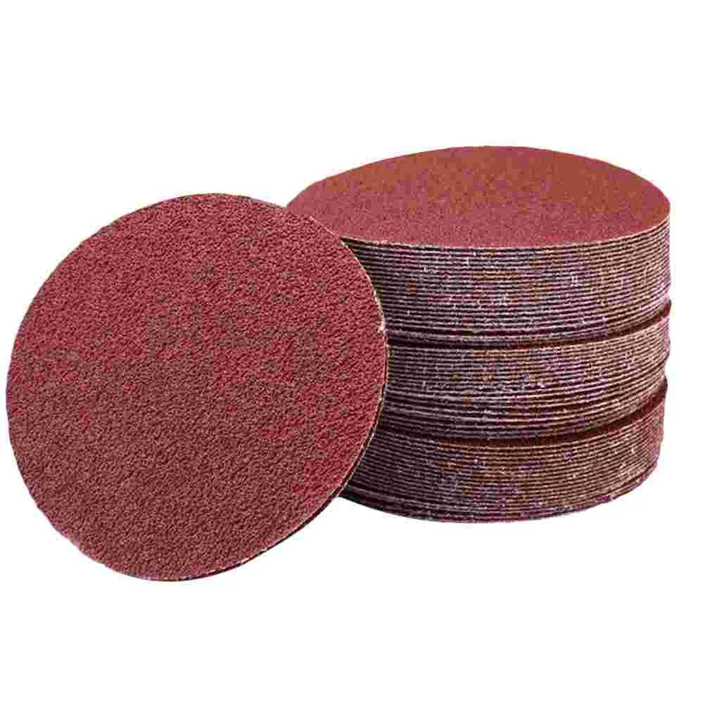 

100 Pcs Flocking Round Sandpapers Grinding Papers Wood Polishing Sheets