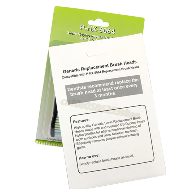Сменные головки для зубной щетки HX6064, 4 шт., черные, для HX3226/HX6063/HX6730/HX9352/HX9362/HX9372/HX9332, сменные насадки с мягкой щетиной Сменные головки для зубной щетки HX6064, 4 шт., черные, для HX3226/HX6063/HX6730/HX9352/HX9362/HX9372/HX9332, сменные насадки с мягкой щетиной