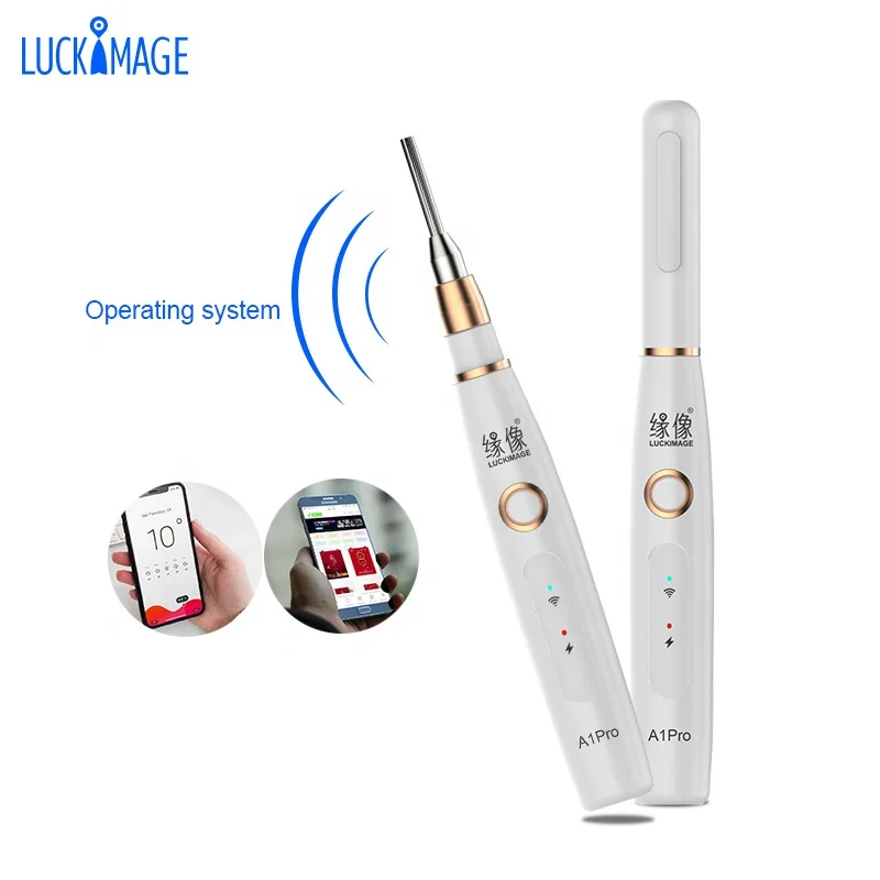 

Luckimage 3.9mm visual ear picker wifi hd 720p video digital ear otoscope ophthalmoscope set for android