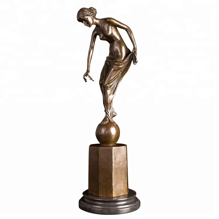 

ArtsHom DS-274 украшение для вестибюля отеля, бронзовые статуи ручной работы без бретелей для сексуальных женщин, современное металлическое иску...