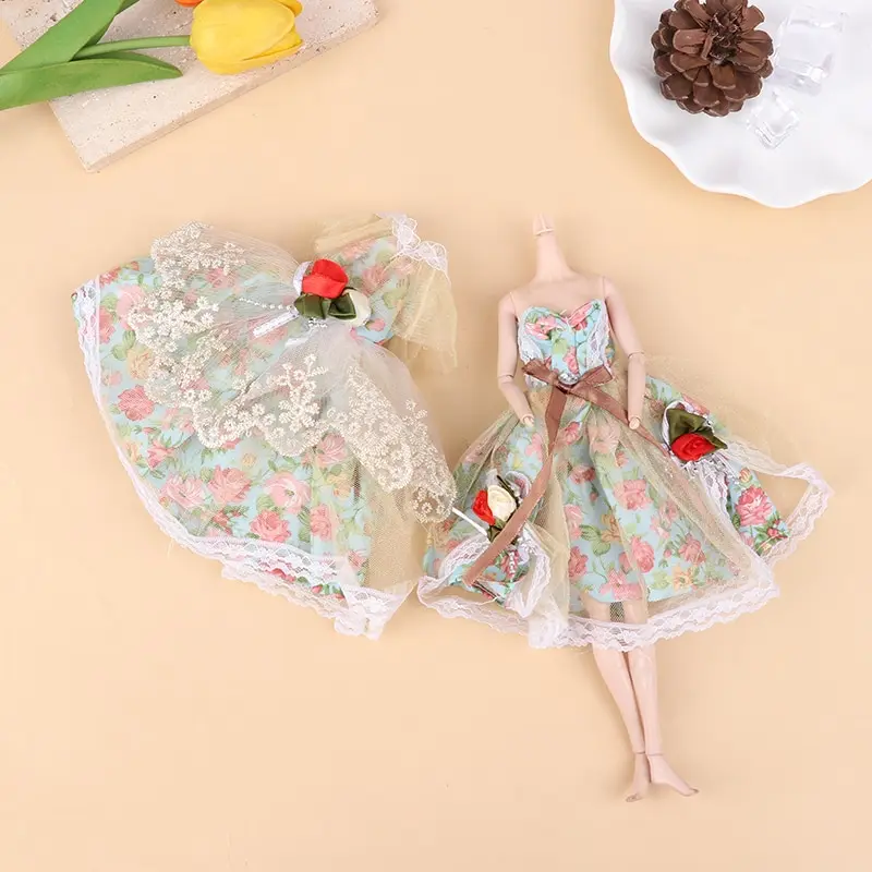 

1PC Doll Clothes Accessories Little Dress Wedding Dress Pastoral Fashion Dress For Girls Gift Doll Change Dress Games