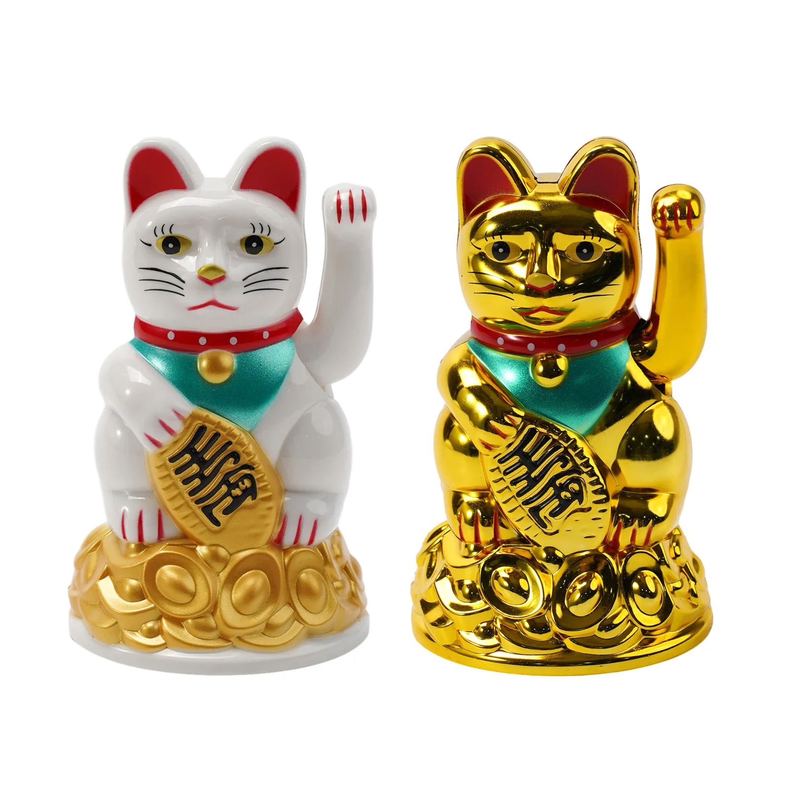Украшение дома китайский Lucky Waving Cat Beckoning Maneki Neko Gold Fortune Feng Shui 6 5 \\\" дюймов