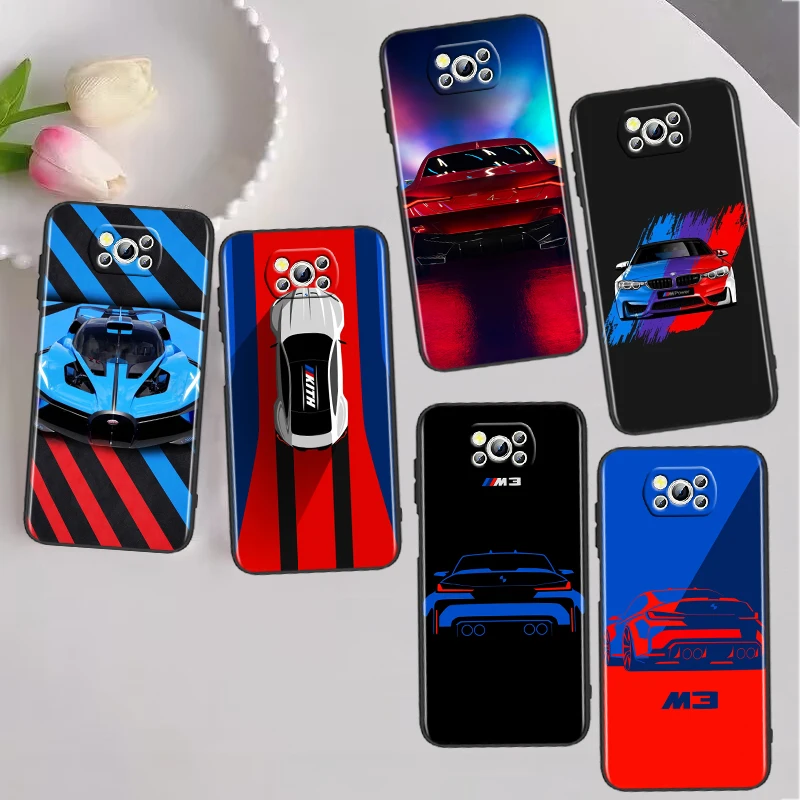 

Top Car BMW luxury For Xiaomi Poco X5 X3 Pro X4 F4 F3 GT M5 M5s M4 M3 C55 C50 C40 5G Black Phone Case Cover