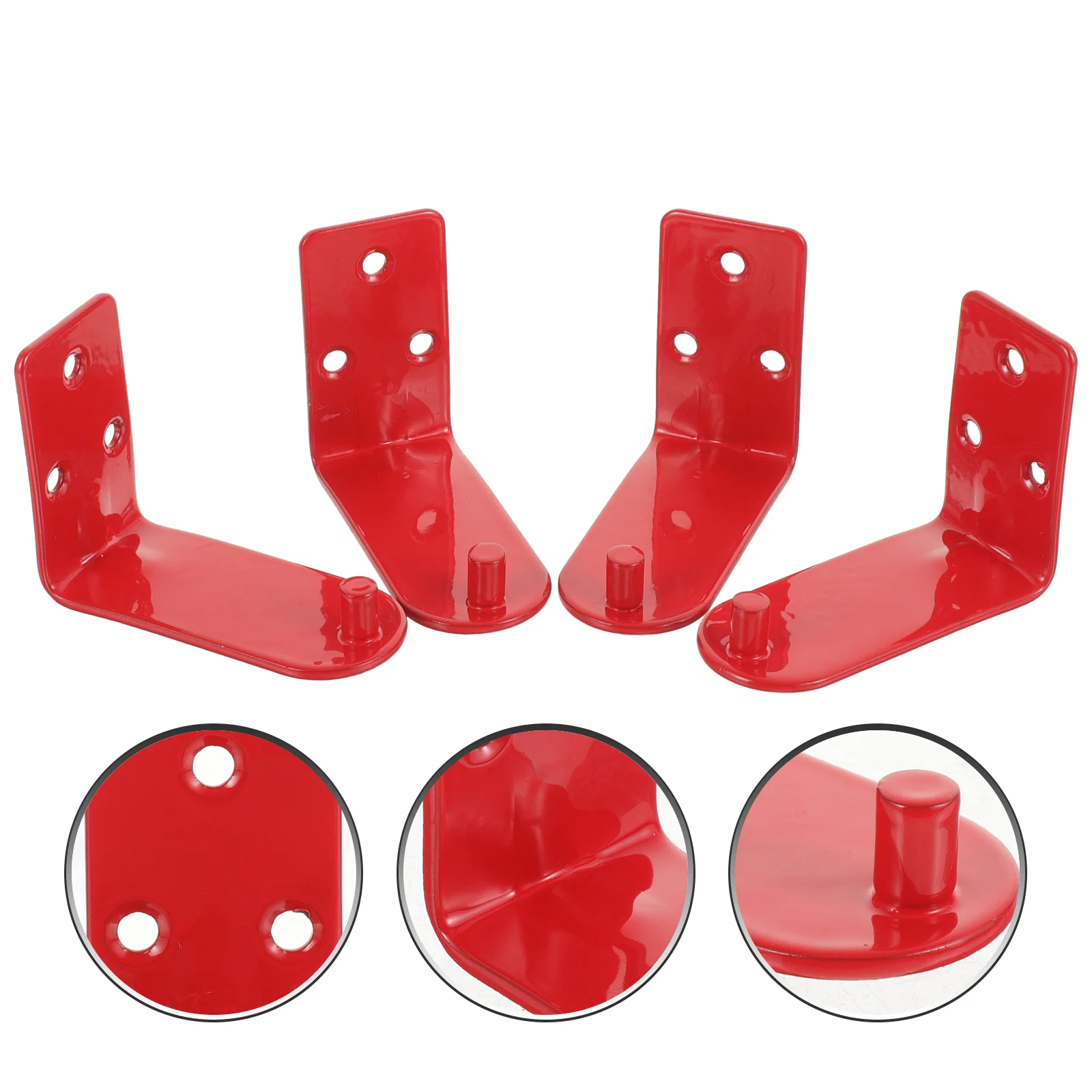 

4 Pcs Fire Extinguisher Bracket Wall Hanger Supplies Heavy Duty Hooks Shape Holder Metal Mount Hanging