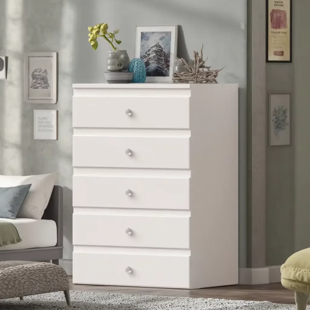 Для Moderne 5-Schubladen-Schubladen Weiße Rumah Home Office Küche Esszimmer Bauernhausstv Solid Panel Cabinet (art.: 3920cefd06985) - 3920cefd06985