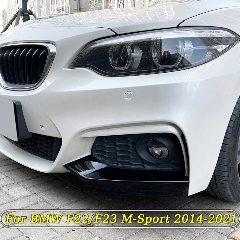

Car Front Bumper Side Splitter Cover For BMW 2 Series F22/F23 M235i M240i 220i 228i 230i M-Sport 2014-2021 Fog Lamp Spoiler Lip