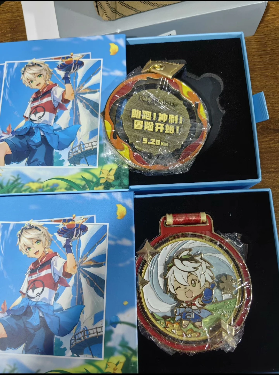 

In Stock Anime Game Genshin Impact X Keep Cosplay Bennett Merch Fantastic Voyage Gold Medal 2.29km Zinc Alloy Limited Edition