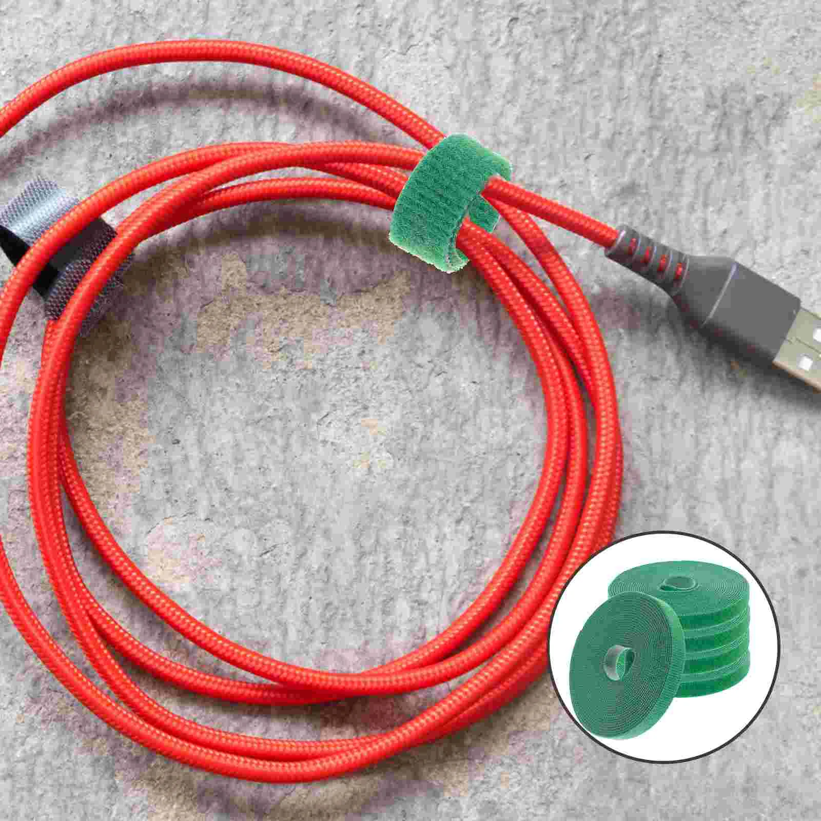 

Cabletie Hook Tape Fixing Tree Strips Management Ties Fastening Binding Strap Vine Strip Support Organizer Cord Green