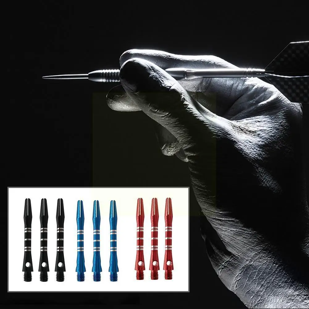 

3 Pcs Color Engraved Aluminum Alloy Darts Rod 40mm Darts Colors Short Darts Rod Accessories 3 Darts Thread Metal Five-line C1V0