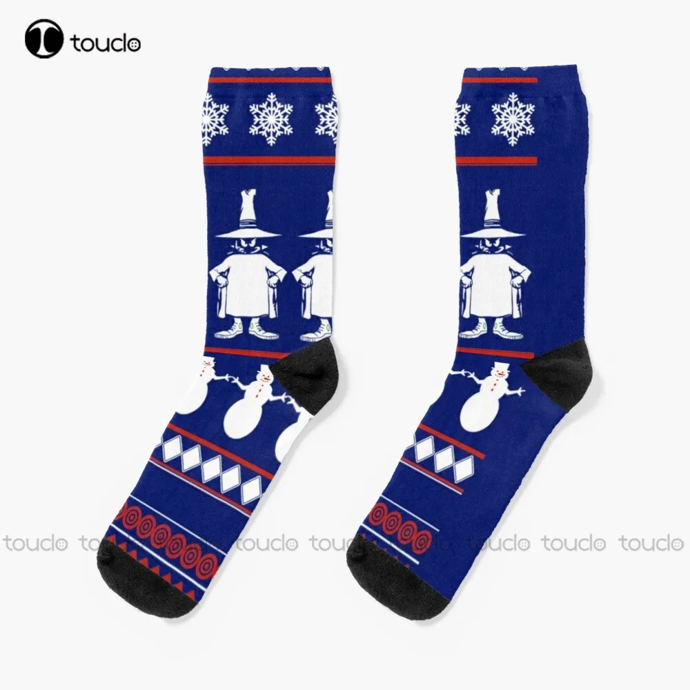

Mcdonnell Douglas F-4 Phantom Spook Character Ugly Christmas Jumper Holiday Design Traditional Design Blue Socks New Popular Art