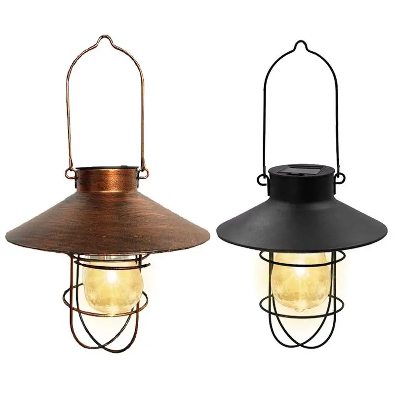 

Портативный водонепроницаемый железный античный вольфрамовый светильник с шляпой, декоративная Подвесная лампа для стола, патио, сада, дво...