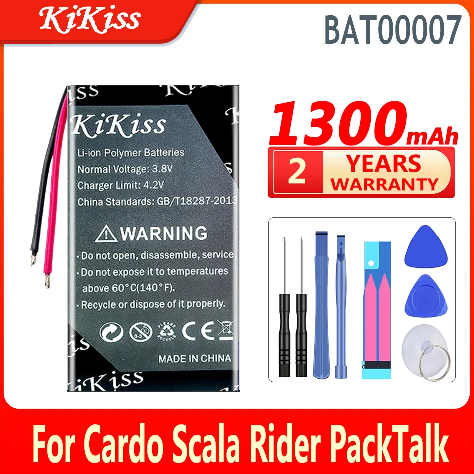 Фото Мощный аккумулятор KiKiss 1300 мАч BAT00007 для цифровой батареи Cardo Scala Rider PackTalk №1