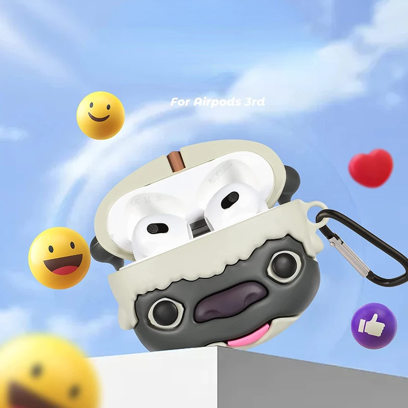 

Чехол для Airpod 3 3-го поколения, забавный мультяшный силиконовый дизайнерский милый стильный 3D чехол для Air pods 3 2021, мягкий чехол