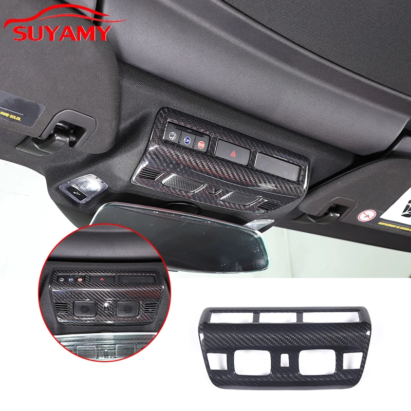 

Real Carbon Fiber Car Roof Reading Light Frame Trim Cover For Corvette C8 Stingray Z51 Z06 2020-2023 Car Accessories