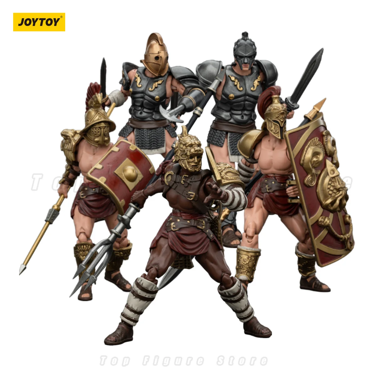 Фото Фигурки JOYTOY 1/18, аниме, 10,8 см: Римские гладиаторы — Хаста, Трахекс, Димахарус, Ретиариус, Сектор. №1