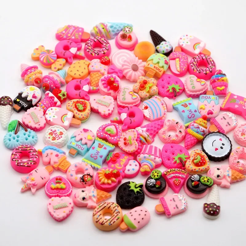 

30Pcs Resin Pastry Soda Pendant Blessing Bag Decorative Crafts Flatback Cabochon Embellishments For Scrapbooking Diy Accessories