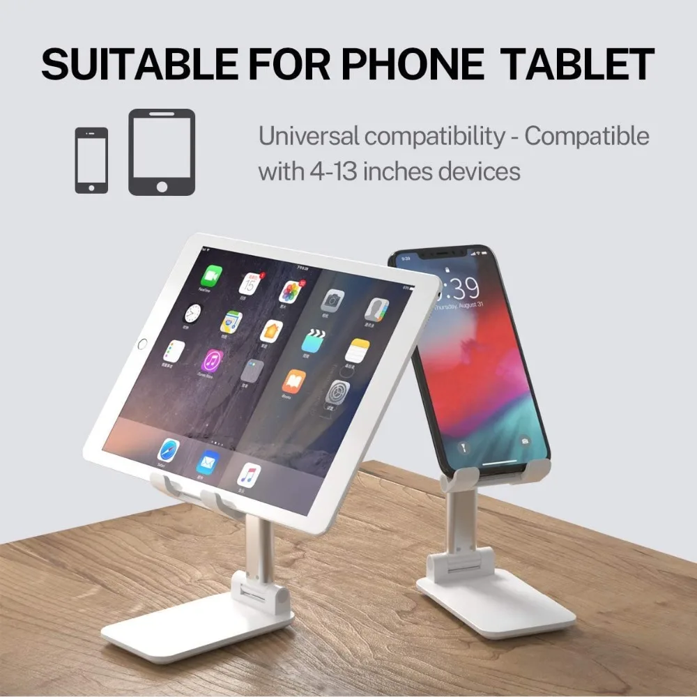 new desk mobile phone holder stand for iphone ipad xiaomi adjustable desktop tablet holder universal table cell phone stand free global shipping