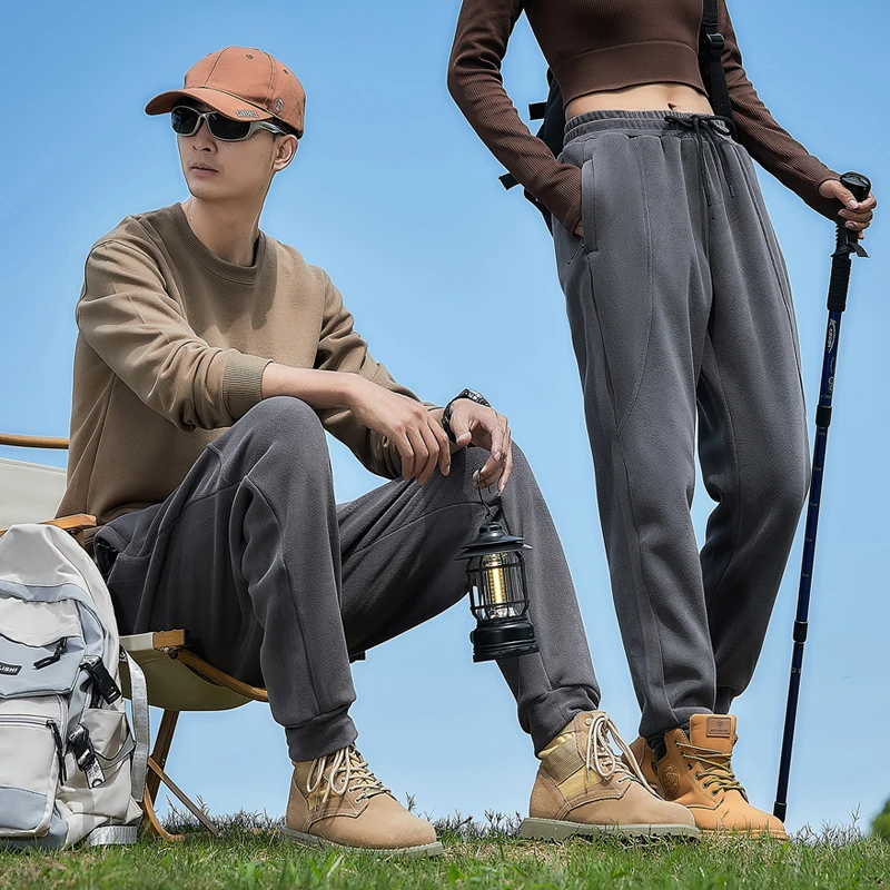 Зимние толстые флисовые теплые спортивные штаны мужские повседневные брюки для