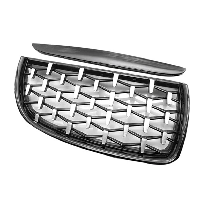 Автомобильный хромированный глянцевый черный передний капот решетчатый гриль