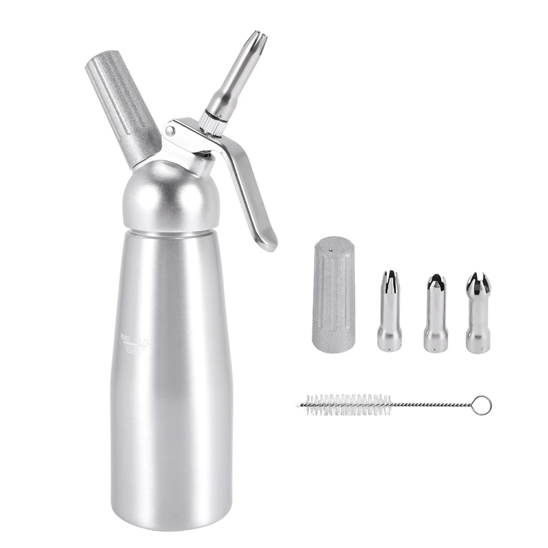 

Professional Whipped Cream Dispenser Stainless Steel 500ML Capacity Canister Homemade Whipped Cream Maker