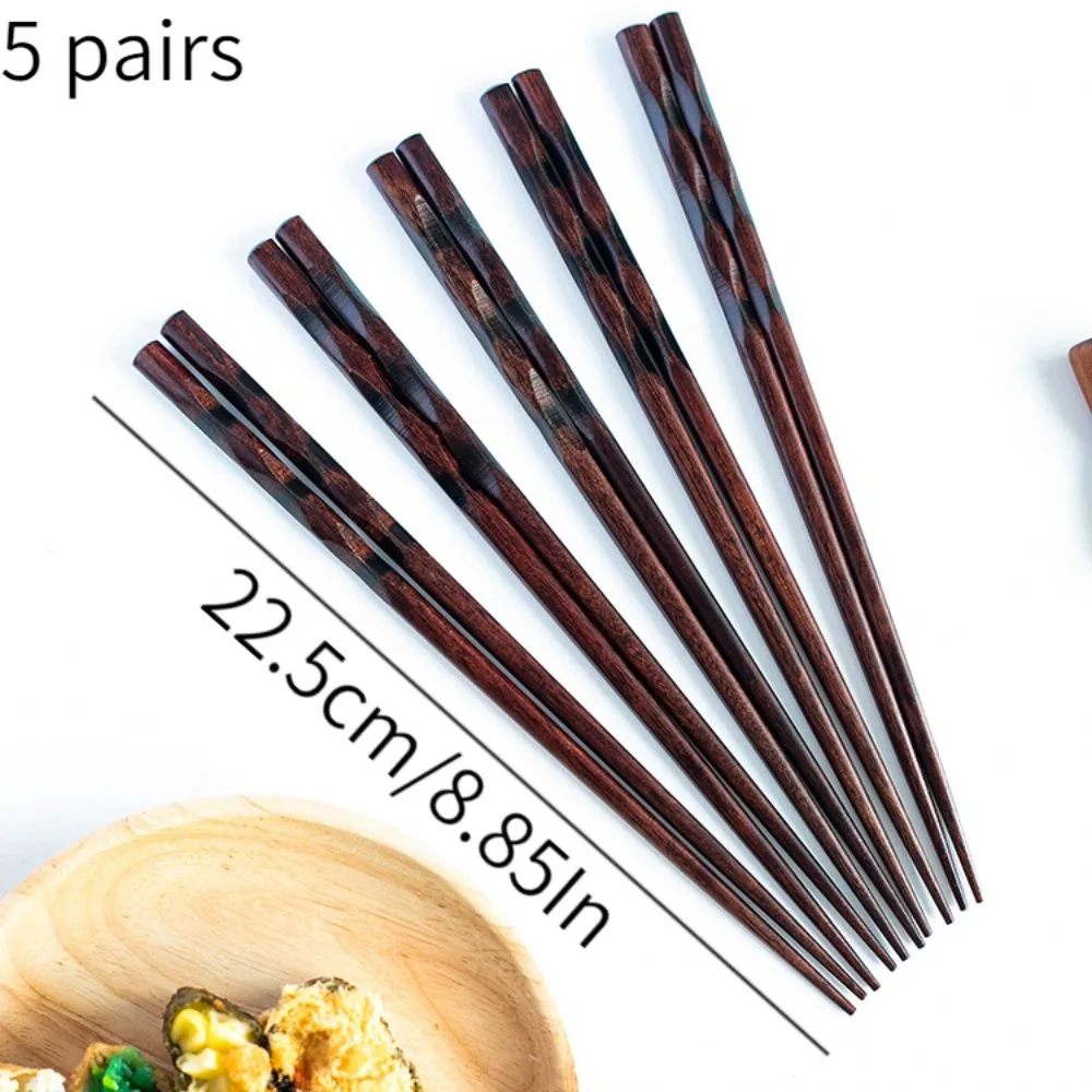 Японские деревянные палочки для еды 5 палочек домашние подарок