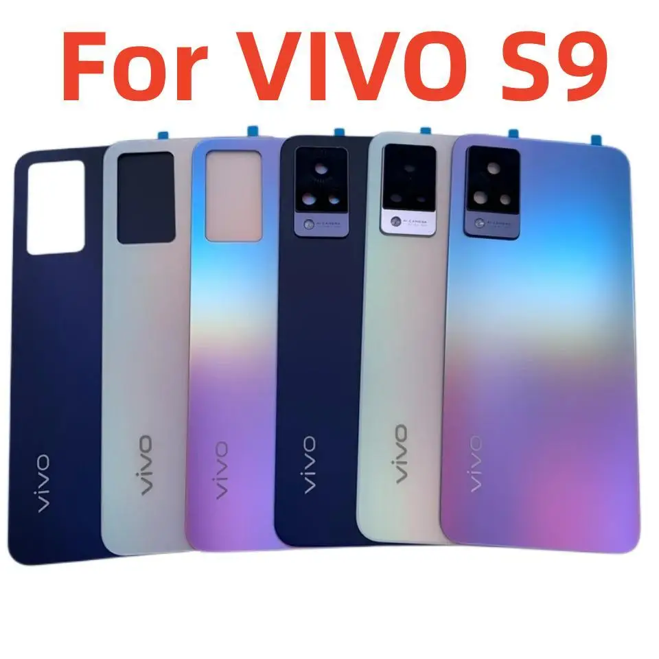 

New Back Glass For VIVO S9 V2072A Battery Cover Back Door Housing Rear Case Repair Parts With Camera Lens