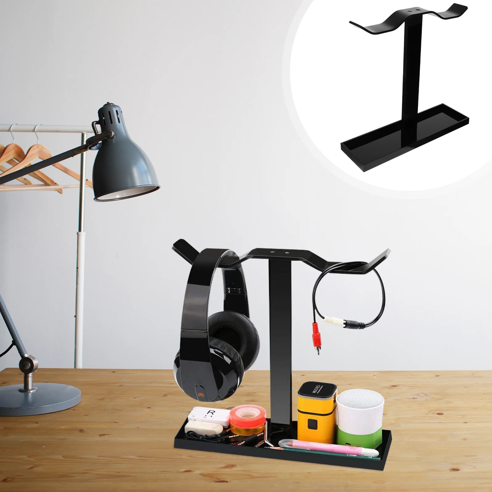 

Headphone Stand Headset Holder Hanger Gaming Pc Hook Desktop Desk Table Bracket Mount Earphone