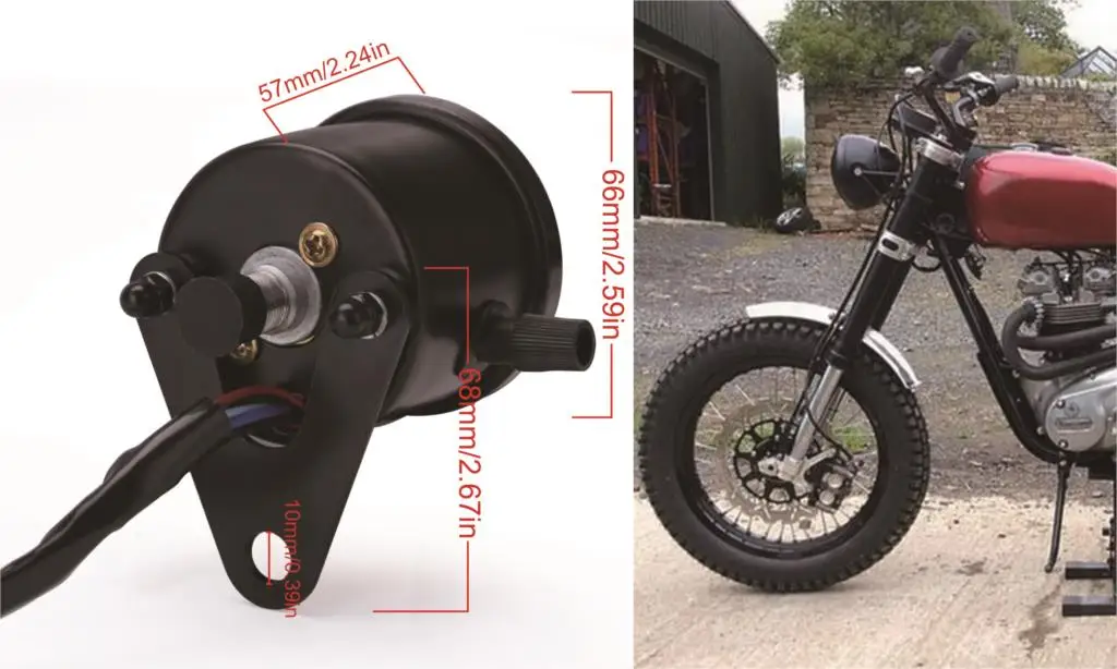 Мотоцикл 12 в двойной одометр спидометр индикатор светодиодная подсветка сигнал