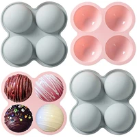 hot chocolate bomb mold semi sphere silicone mold with large cavity 2 6inch for cake chocolate jelly pudding 4 pack