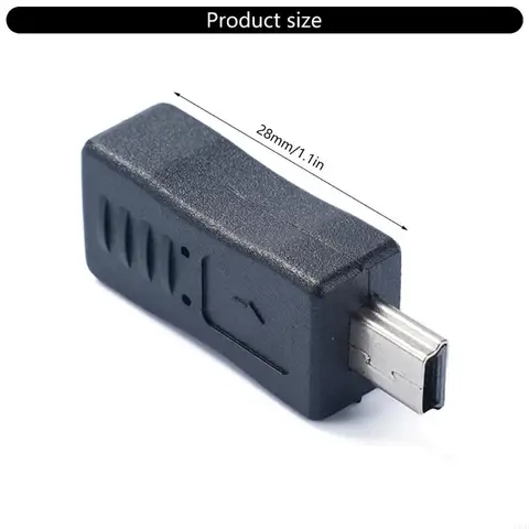 Переходник Type-C Female to Mini USB Male Портативный разъем Поддержка зарядки и передачи данных Конвертер USB C в Mini USB