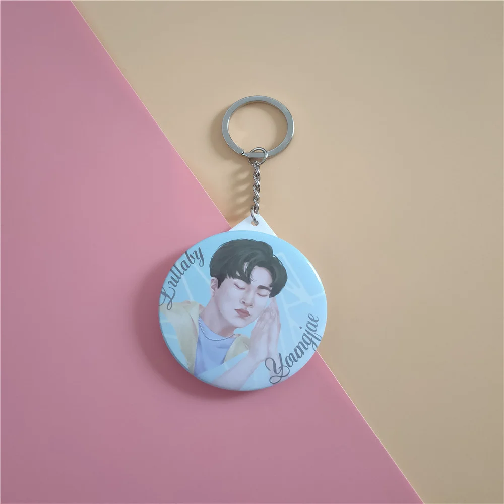 1 шт. Kpop Got7 мультяшный брелок Подвеска зеркало для макияжа милый JB бэмбам Джексон