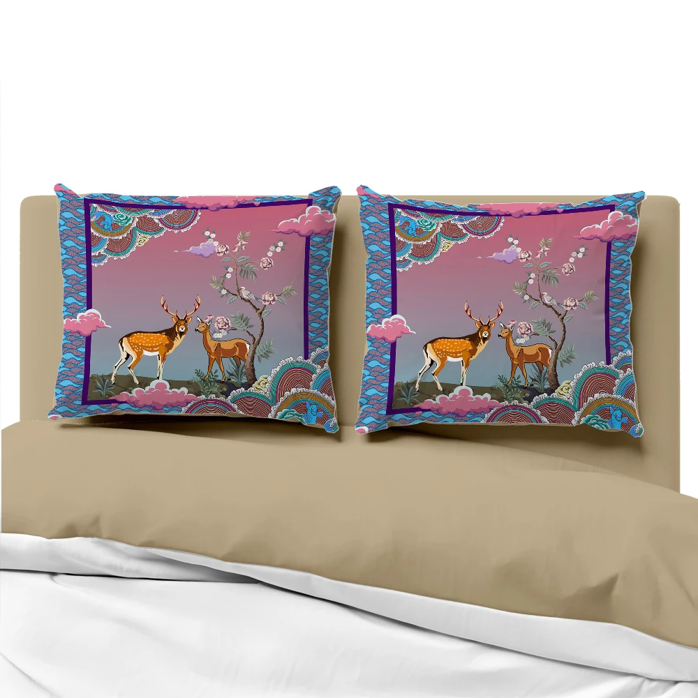 

Luxury Pillow cover for sofa Decorative pillow case Bedding Pillowcase Pillowcovers 50x70 50x75 50x80 Crane cloud