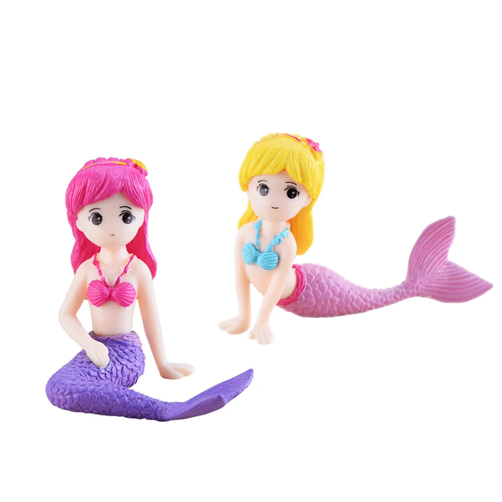 

4pcs Ornaments Tank Decorations Gifts for Miniature Mermaids for Crafts