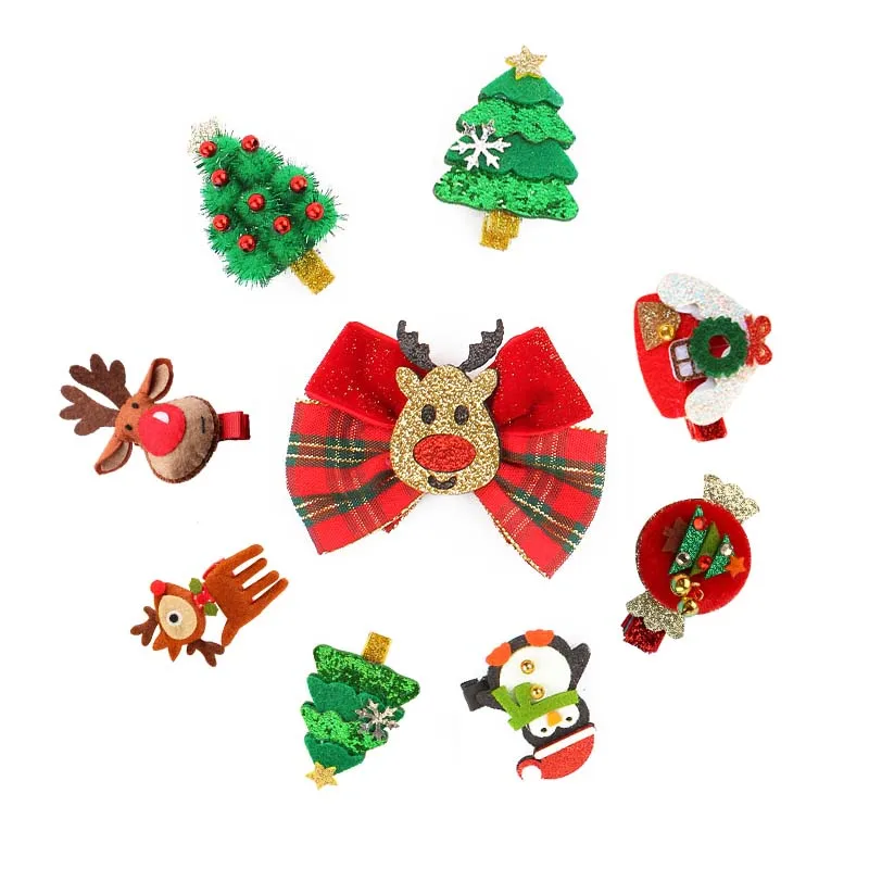 

Mini Christmas Hairpin Antler Hair Clips Deer Ear Christmas Party Headbands Festival Rubber Bands Ball Hair Accessories Gifts