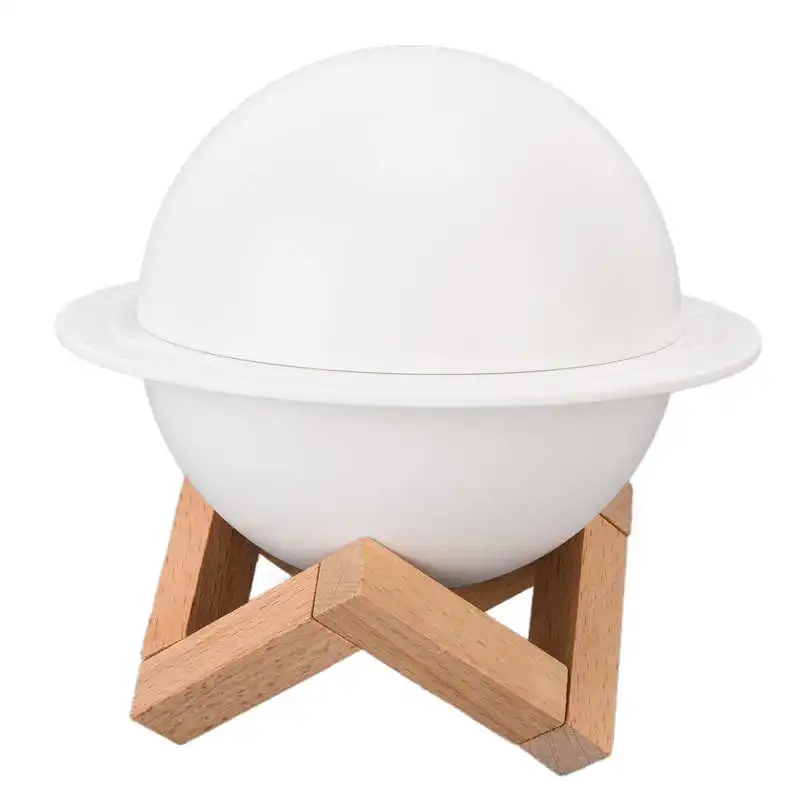 

Humidifier Lamp 3 Color LED 300mL Water Tank Desktop Humidifier Saturn Shape for Home for Office for Bedroom