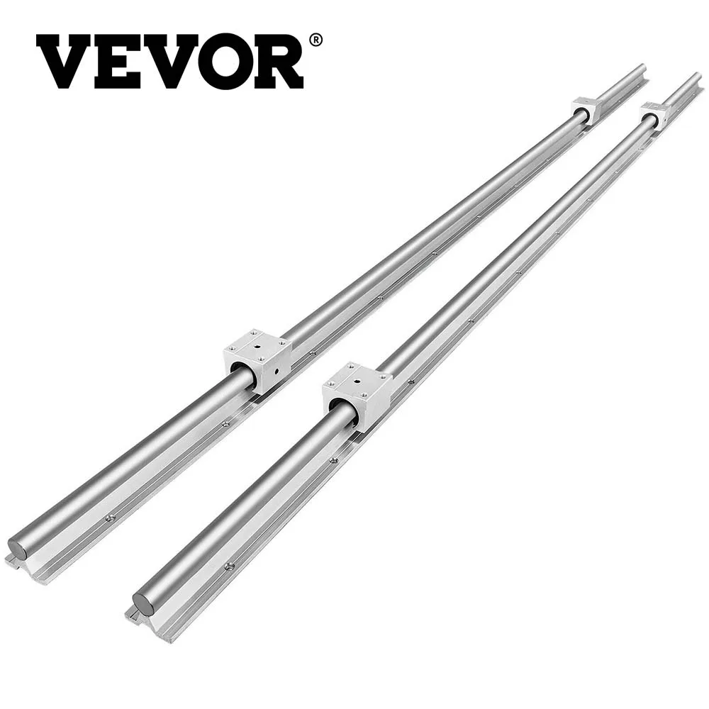 

VEVOR SBR20-2200mm 2x Linear Rail Set 4x Bearing Block 20mm Grinding Shaft Rod Shaft Rod Square Type Mechanical CNC Routers