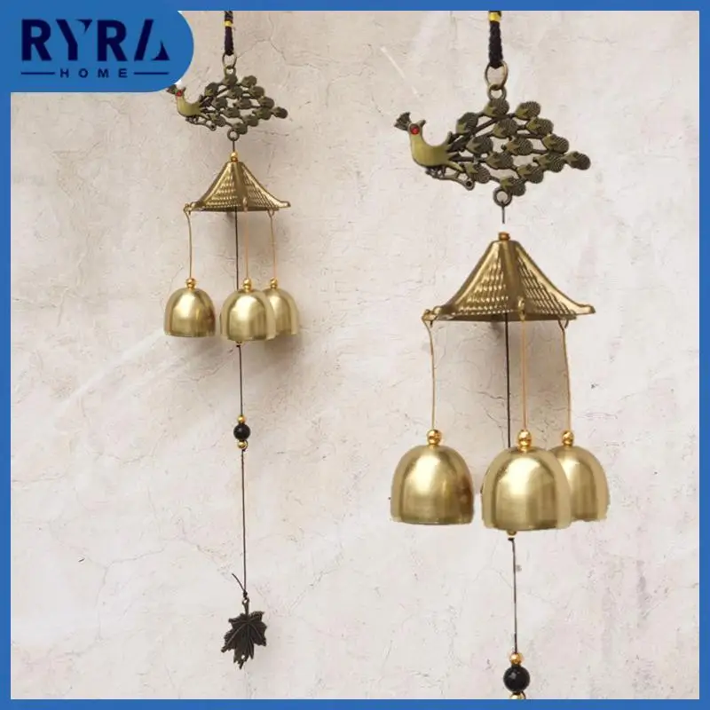 

Fortune Decoration Vintage Alloy Wind Chime Pendant Gardening Windbell High Quality Pixiu Kylin Pendant Home Decoration Handmade