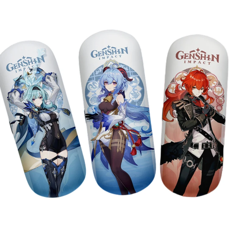 

Anime Genshin Impact Hd Glasses Case Game Surrounding Amber Aether Beelzebul Storage Box Glasses Case