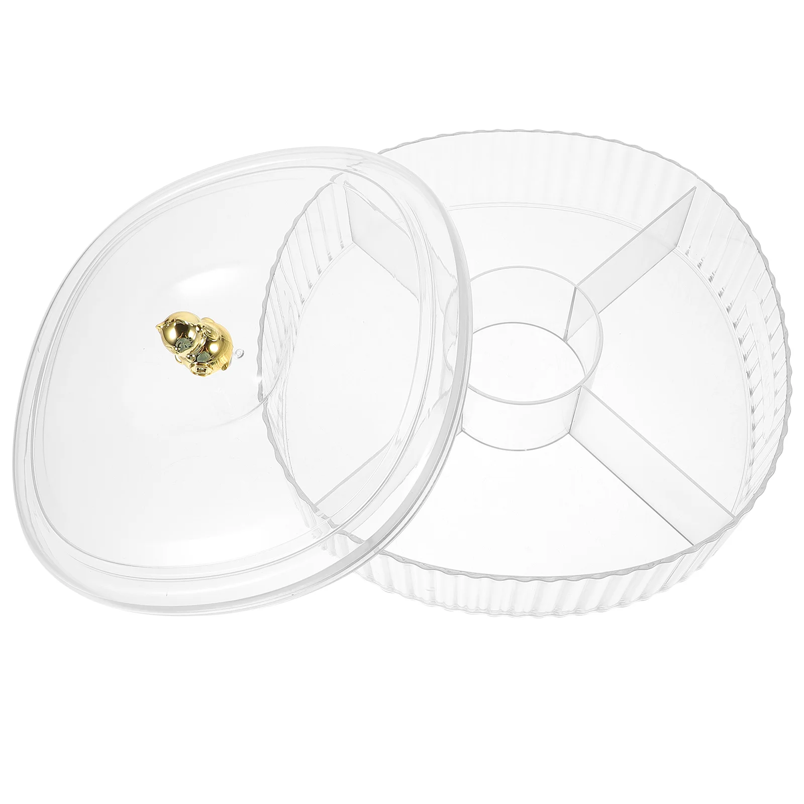 

Nut Tray Snack Box Dry Fruit Tray Lid Cookies Case Clear Container Lid Fruit Storage Holder Candy Divided Dried Fruit Box