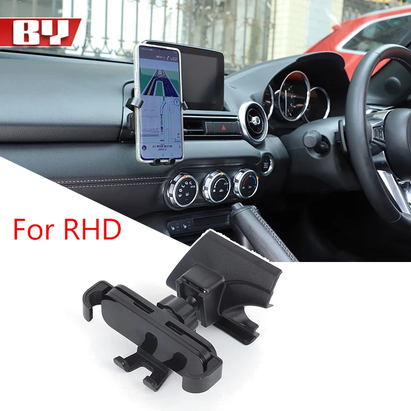 

Для Mazda MX5 MX-5 ND 2016-2024 ABS центральное управление воздуховыпускным отверстием правый держатель мобильного телефона GPS-навигационный держатель автомобильные аксессуары