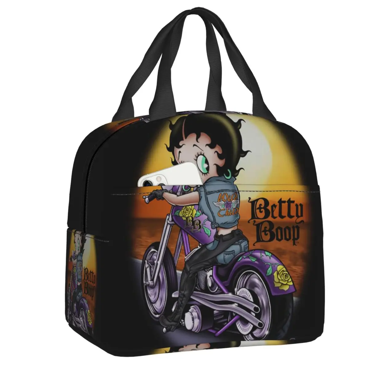 

Мультяшный ТВ фильм Boop Bettys Портативный Ланч-бокс для женщин Многофункциональный Аниме Манга термоохлаждающий пищевой изолированный Ланч-б...