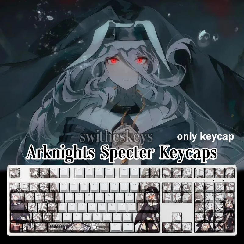 

108 Keys Arknights Specter Keycaps Backlit Cherry Profile PBT Dye Sublimation Mechanical Keyboard Keycap For MX Switch 61/87/104