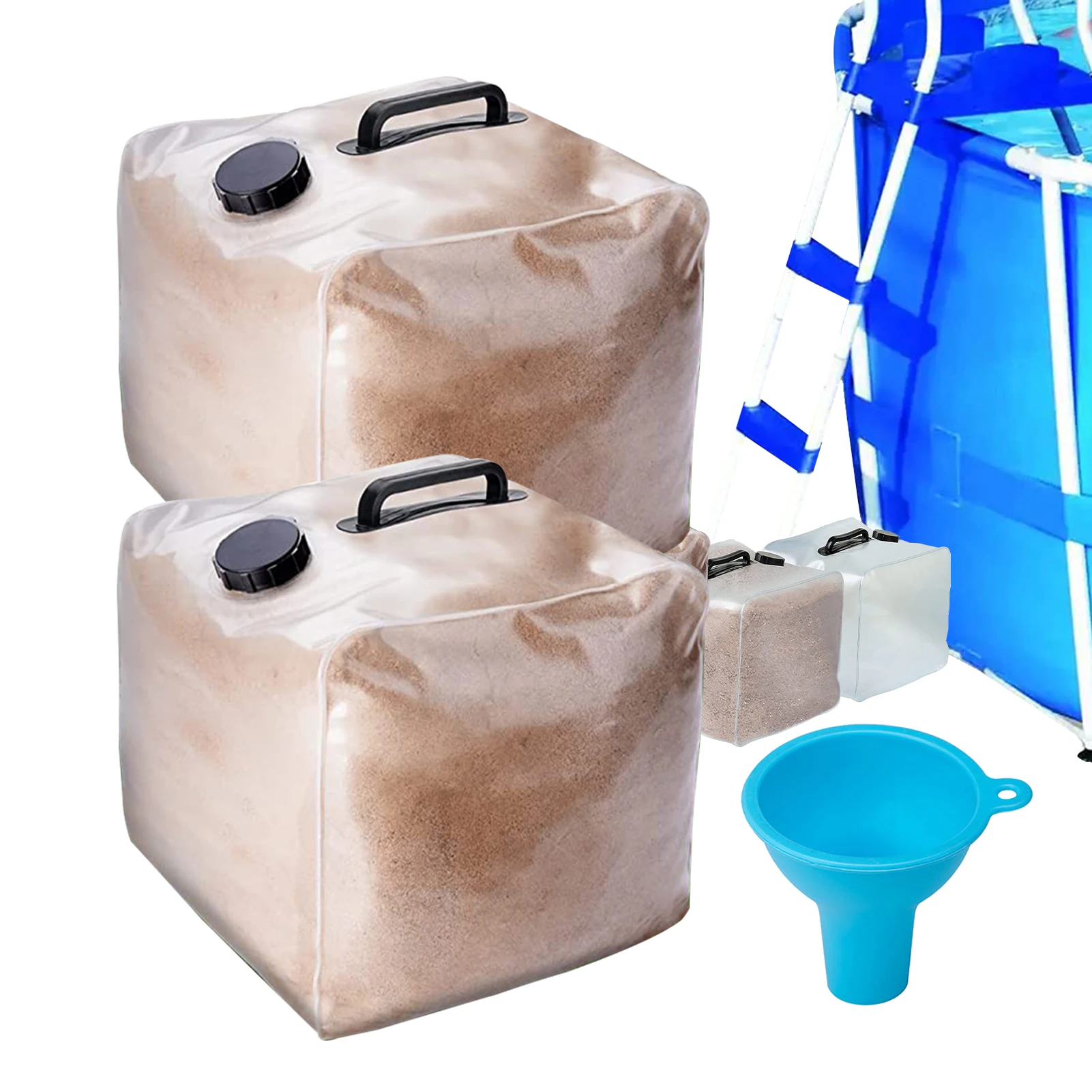 

Pool Ladder Weights Fillable Weights For Pool Ladder Heavy Duty Pool Ladder Easy Detachable Handle Design Compatible With Most