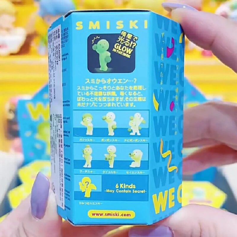 Smiski Cheer Series слепая коробка светящаяся зеленая кукла Kawaii ночник для украшения
