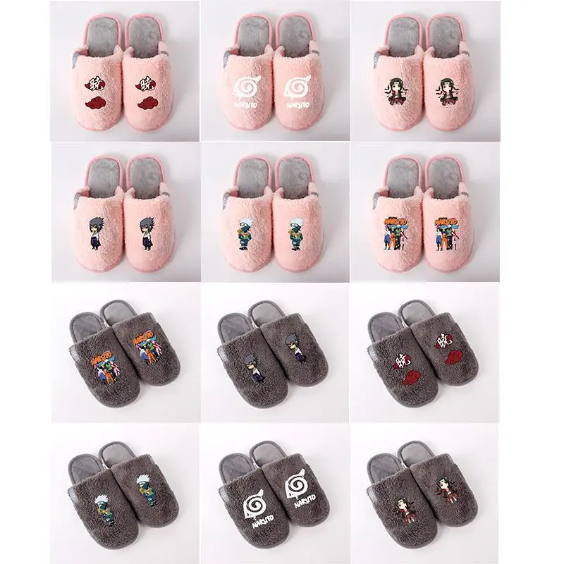 

Кавайные тапочки из аниме Наруто удзумаки Наруто Харуно Сакура Учиха Саске хатакэ какахаси плюшевые хлопковые тапочки